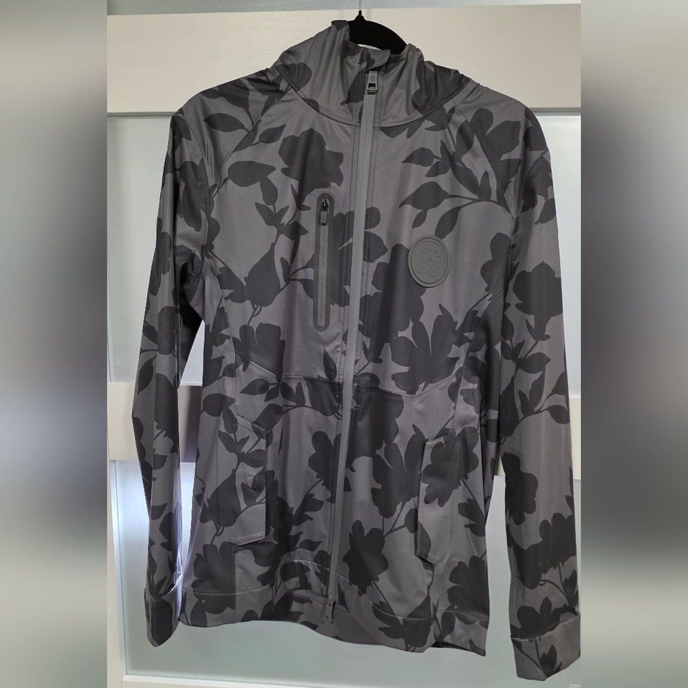 G/FORE Men's Dark Gray Floral Raincoat